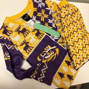 LSU Kids Purple and Yellow Pajama Set